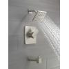 imageDelta Faucet Modern Raincan Square SingleFunction Tub and Shower Trim Kit Gold Tub Faucet Set Rainfall Shower Head Gold Delta Shower Kit Champagne Bronze T14468CZPP Valve Not IncludedStainless