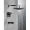 imageDelta Faucet Modern Raincan Square SingleFunction Tub and Shower Trim Kit Gold Tub Faucet Set Rainfall Shower Head Gold Delta Shower Kit Champagne Bronze T14468CZPP Valve Not IncludedMatte Black