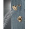imageDelta Faucet Nicoli 14 Series SingleHandle Gold Shower Faucet Shower Trim Kit with 5Spray H2Okinetic Shower Head Champagne Bronze 142749CZ Shower Valve IncludedChampagne Bronze