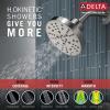 imageDelta Faucet Nicoli 14 Series SingleHandle Gold Shower Faucet Shower Trim Kit with 5Spray H2Okinetic Shower Head Champagne Bronze 142749CZ Shower Valve IncludedStainless