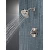 imageDelta Faucet Nicoli 14 Series SingleHandle Gold Shower Faucet Shower Trim Kit with 5Spray H2Okinetic Shower Head Champagne Bronze 142749CZ Shower Valve IncludedStainless