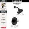 imageDelta Faucet Nicoli 14 Series SingleHandle Shower Faucet with 5Setting H2Okinetic Shower Head Nicoli Widespread Bathroom Sink Faucet 3Hole Champagne Bronze Shower Valve IncludedMatte Black