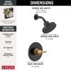 imageDelta Faucet Nicoli 14 Series SingleHandle Shower Faucet with 5Setting H2Okinetic Shower Head Nicoli Widespread Bathroom Sink Faucet 3Hole Champagne Bronze Shower Valve IncludedMatte Black  Champagne Bronze