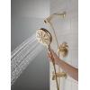 imageDelta Faucet Nicoli 14 Series SingleHandle Tub and Shower Trim Kit Brushed Nickel Shower Faucet with 6Spray Hand Held Shower Head Stainless 144749SSHS Shower Valve IncludedChampagne Bronze