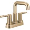 imageDelta Faucet Nicoli USpout 2Handle Bathroom Faucet Matte Black 3Hole Bathroom Sink Faucet Matte Black 25849LFBLChampagne Bronze