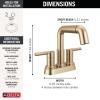 imageDelta Faucet Nicoli USpout 2Handle Bathroom Faucet Matte Black 3Hole Bathroom Sink Faucet Matte Black 25849LFBLChampagne Bronze