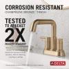 imageDelta Faucet Nicoli USpout 2Handle Bathroom Faucet Matte Black 3Hole Bathroom Sink Faucet Matte Black 25849LFBLChampagne Bronze
