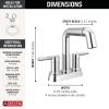 imageDelta Faucet Nicoli USpout 2Handle Bathroom Faucet Matte Black 3Hole Bathroom Sink Faucet Matte Black 25849LFBLChrome