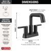 imageDelta Faucet Nicoli USpout 2Handle Bathroom Faucet Matte Black 3Hole Bathroom Sink Faucet Matte Black 25849LFBLMatte Black