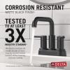 imageDelta Faucet Nicoli USpout 2Handle Bathroom Faucet Matte Black 3Hole Bathroom Sink Faucet Matte Black 25849LFBLMatte Black