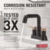 imageDelta Faucet Nicoli USpout 2Handle Bathroom Faucet Matte Black 3Hole Bathroom Sink Faucet Matte Black 25849LFBLMatte BlackChampagne Bronze