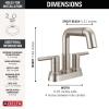 imageDelta Faucet Nicoli USpout 2Handle Bathroom Faucet Matte Black 3Hole Bathroom Sink Faucet Matte Black 25849LFBLStainless