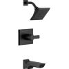 imageDelta Faucet Pivotal 14 Series SingleFunction Tub and Shower Trim Kit Shower Faucet 5Spray H2Okinetic Shower Head Matte Black T14499BL Valve Not IncludedMatte Black