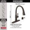 imageDelta Faucet Spargo Brushed Nickel Kitchen Faucet Kitchen Faucets with Pull Down Sprayer Kitchen Sink Faucet Faucet for Kitchen Sink Soap Dispenser SpotShield Stainless 19964ZSPSDDSTOil Rubbed Bronze