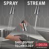 imageDelta Faucet Spargo Brushed Nickel Kitchen Faucet Kitchen Faucets with Pull Down Sprayer Kitchen Sink Faucet Faucet for Kitchen Sink Soap Dispenser SpotShield Stainless 19964ZSPSDDSTChrome