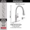 imageDelta Faucet Spargo Brushed Nickel Kitchen Faucet Kitchen Faucets with Pull Down Sprayer Kitchen Sink Faucet Faucet for Kitchen Sink Soap Dispenser SpotShield Stainless 19964ZSPSDDSTChrome