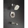 imageDelta Faucet Stryke 14 Series SingleFunction Tub and Shower Trim Kit Shower Faucet SingleSpray H2Okinetic Shower Head Matte Black T14476BL Valve Not IncludedStainless