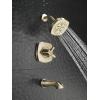 imageDelta Faucet Stryke 14 Series SingleFunction Tub and Shower Trim Kit Shower Faucet SingleSpray H2Okinetic Shower Head Matte Black T14476BL Valve Not IncludedLumicoat Champagne Bronze