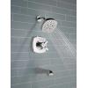 imageDelta Faucet Stryke 14 Series SingleFunction Tub and Shower Trim Kit Shower Faucet SingleSpray H2Okinetic Shower Head Matte Black T14476BL Valve Not IncludedChrome