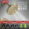 imageDelta Faucet Stryke 14 Series SingleFunction Tub and Shower Trim Kit Shower Faucet SingleSpray H2Okinetic Shower Head Matte Black T14476BL Valve Not IncludedLumicoat Champagne Bronze