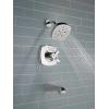 imageDelta Faucet Stryke 14 Series SingleFunction Tub and Shower Trim Kit Shower Faucet SingleSpray H2Okinetic Shower Head Matte Black T14476BL Valve Not IncludedLumicoat Chrome