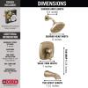 imageDelta Faucet Stryke 14 Series SingleFunction Tub and Shower Trim Kit Shower Faucet SingleSpray H2Okinetic Shower Head Matte Black T14476BL Valve Not IncludedChampagne Bronze