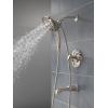 imageDelta Faucet Tetra 17 Series DualFunction Gold Tub and Shower Faucet Set with In2ition 2in1 Shower Head with Handheld Spray Lumicoat Champagne Bronze T17489CZPR Valve Not IncludedBrushed Nickel