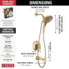 imageDelta Faucet Tetra 17 Series DualFunction Gold Tub and Shower Faucet Set with In2ition 2in1 Shower Head with Handheld Spray Lumicoat Champagne Bronze T17489CZPR Valve Not IncludedChampagne Bronze