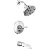 imageDelta Faucet Tetra 17 Series DualFunction Gold Tub and Shower Faucet Set with In2ition 2in1 Shower Head with Handheld Spray Lumicoat Champagne Bronze T17489CZPR Valve Not IncludedChrome