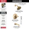 imageDelta Faucet Tetra 17 Series DualFunction Gold Tub and Shower Faucet Set with In2ition 2in1 Shower Head with Handheld Spray Lumicoat Champagne Bronze T17489CZPR Valve Not IncludedChampagne Bronze