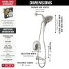 imageDelta Faucet Tetra 17 Series DualFunction Gold Tub and Shower Faucet Set with In2ition 2in1 Shower Head with Handheld Spray Lumicoat Champagne Bronze T17489CZPR Valve Not IncludedBrushed Nickel
