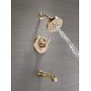 imageDelta Faucet Tetra 17 Series DualFunction Gold Tub and Shower Faucet Set with In2ition 2in1 Shower Head with Handheld Spray Lumicoat Champagne Bronze T17489CZPR Valve Not IncludedChampagne Bronze