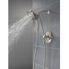 imageDelta Faucet Tetra 17 Series DualFunction Matte Black Shower Faucet Set with In2ition 2in1 Shower Head with Handheld Spray Black Shower Faucet Matte Black T17289BL Valve Not IncludedBrushed Nickel
