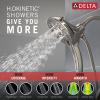 imageDelta Faucet Tetra 17 Series DualFunction Matte Black Shower Faucet Set with In2ition 2in1 Shower Head with Handheld Spray Black Shower Faucet Matte Black T17289BL Valve Not IncludedBrushed Nickel