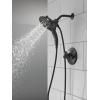 imageDelta Faucet Tetra 17 Series DualFunction Matte Black Shower Faucet Set with In2ition 2in1 Shower Head with Handheld Spray Black Shower Faucet Matte Black T17289BL Valve Not IncludedMatte Black