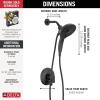 imageDelta Faucet Tetra 17 Series DualFunction Matte Black Shower Faucet Set with In2ition 2in1 Shower Head with Handheld Spray Black Shower Faucet Matte Black T17289BL Valve Not IncludedMatte Black