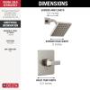 imageDelta Faucet Velum 14 Series SingleFunction Brushed Nickel Shower Faucet Set Valve Trim Kit Shower Handle Delta Shower Trim Kit Shower Set Stainless T14237SS Valve Not Included