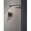 imageDelta Faucet Vero 14 Series SingleFunction Shower Trim Kit with SingleSpray TouchClean Rain Shower Head Champagne Bronze 20 GPM Water Flow T14253CZWE Valve Not IncludedVenetian Bronze
