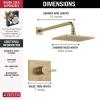imageDelta Faucet Vero 14 Series SingleFunction Shower Trim Kit with SingleSpray TouchClean Rain Shower Head Champagne Bronze 20 GPM Water Flow T14253CZWE Valve Not IncludedChampagne Bronze