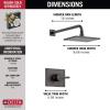 imageDelta Faucet Vero 14 Series SingleFunction Shower Trim Kit with SingleSpray TouchClean Rain Shower Head Champagne Bronze 20 GPM Water Flow T14253CZWE Valve Not IncludedVenetian Bronze