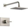 imageDelta Faucet Vero 14 Series SingleFunction Shower Trim Kit with SingleSpray TouchClean Rain Shower Head Champagne Bronze 20 GPM Water Flow T14253CZWE Valve Not IncludedStainless
