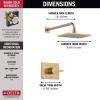 imageDelta Faucet Vero 14 Series SingleFunction Shower Trim Kit with SingleSpray TouchClean Rain Shower Head Stainless T14253SS Valve Not IncludedChampagne Bronze