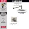 imageDelta Faucet Vero 17 Series DualFunction Shower Trim Kit with SingleSpray TouchClean Rain Shower Head Champagne Bronze 20 GPM Water Flow T17253CZWE Valve Not IncludedStainless