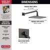 imageDelta Faucet Vero 17 Series DualFunction Shower Trim Kit with SingleSpray TouchClean Rain Shower Head Champagne Bronze 20 GPM Water Flow T17253CZWE Valve Not IncludedVenetian Bronze