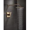 imageDelta Faucet Vero 17 Series DualFunction Shower Trim Kit with SingleSpray TouchClean Rain Shower Head Champagne Bronze 20 GPM Water Flow T17253CZWE Valve Not IncludedChampagne Bronze