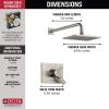 imageDelta Faucet Vero 17 Series DualFunction Shower Trim Kit with SingleSpray TouchClean Rain Shower Head Stainless T17253SS Valve Not Included