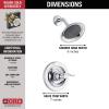 imageDelta Faucet Windemere SingleFunction Shower Trim Kit with SingleSpray Shower Head Oil Rubbed Bronze BT14296OB Valve Not IncludedChrome
