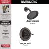 imageDelta Faucet Windemere SingleFunction Shower Trim Kit with SingleSpray Shower Head Oil Rubbed Bronze BT14296OB Valve Not IncludedOil Rubbed Bronze