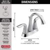 imageDelta Lahara Centerset Brushed Gold Bathroom Faucet 4 Inch 3 Hole Bathroom Sink Faucet for Vanity Metal PushPop Drain Assembly Champagne Bronze 2538CZMPUDSTChrome