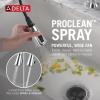 imageDelta Renaldi Matte Black Kitchen Faucet with Pull Down Sprayer Bridge 3 Hole Modern Kitchen Sink Faucet TwoHandle Matte Black 2384LBLDSTChrome